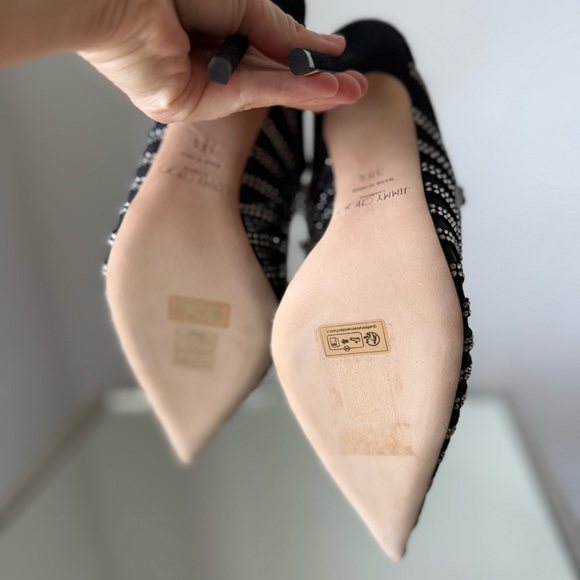 New Jimmy Choo Bing 100 Embellished High Heel Mules $1,995 38.5 - Picture 5 of 11
